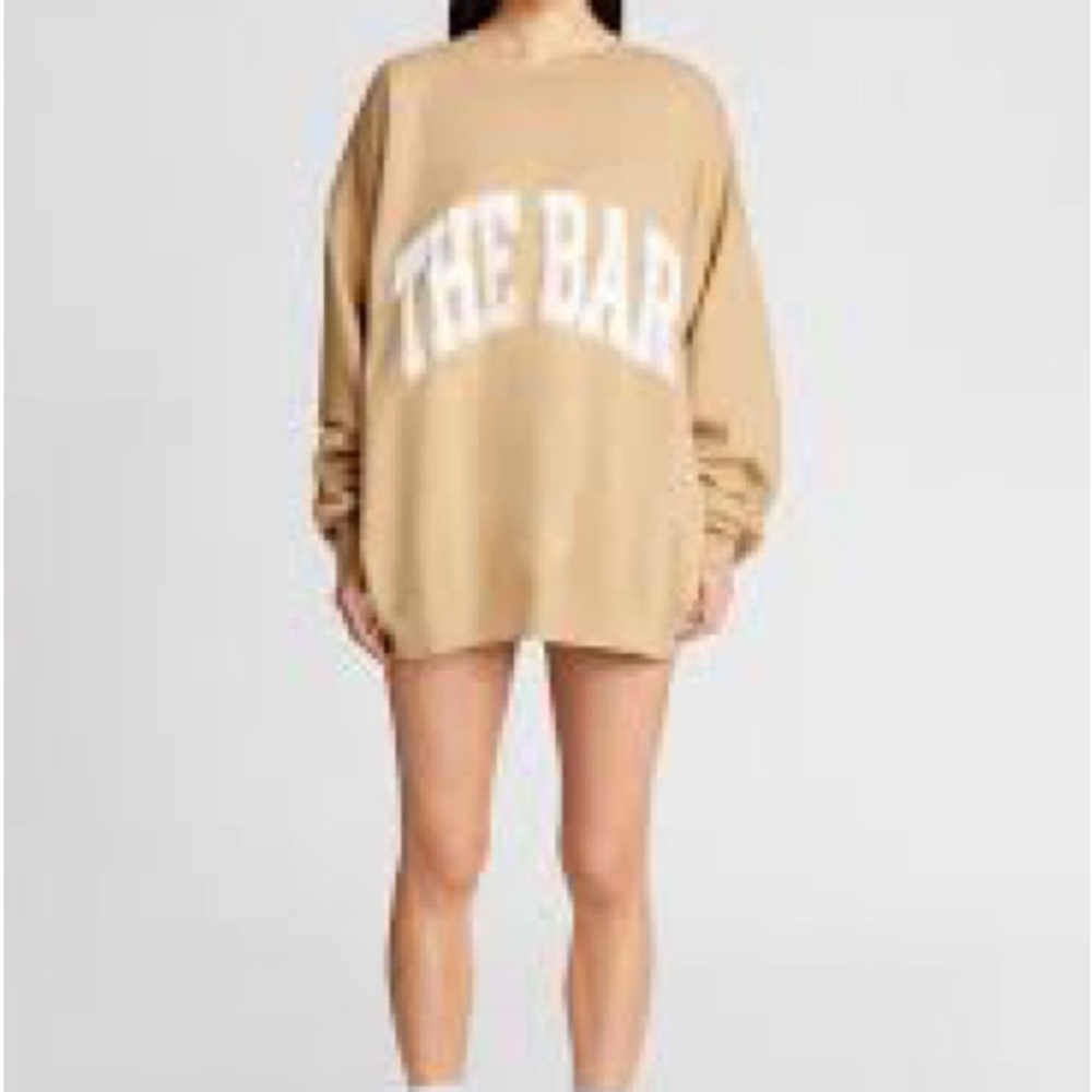 THE BAR tan sweatshirt